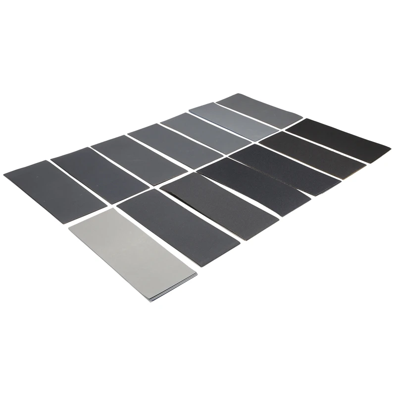 56Pcs Waterproof Sand Paper Sheets Wet And Dry Fine Sandpaper Assortment 120 To 5000 Grit Sanding Paper 9 X 3.6 Inches
56Pcs Waterproof Sand Paper Sheets Wet And Dry Fine Sandpaper Assortment 120 To 5000 Grit Sanding Paper 9 X 3.6 Inches