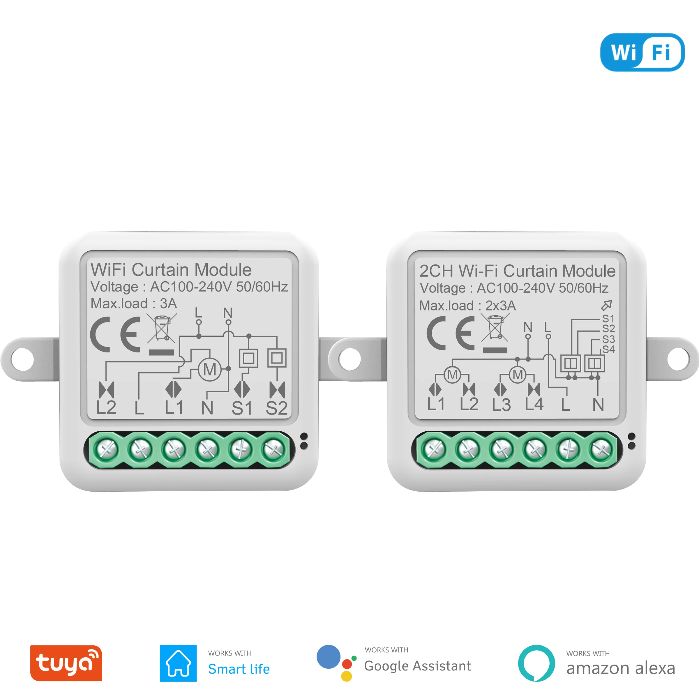 Work With Alexa Google Home Smart Switch For Roller Shutter Electric Motor Tuya Curtain Module Blind Switch App Remote Control
Work With Alexa Google Home Smart Switch For Roller Shutter Electric Motor Tuya Curtain Module Blind Switch App Remote Control