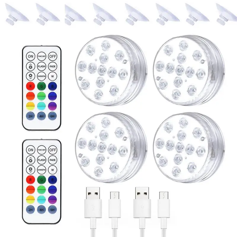 13LED RGB Remote Control Swimming Pool Light USB Underwater Lamp Submersible Lamp With Magnet Suction Cup Outdoor Garden Party
13LED RGB Remote Control Swimming Pool Light USB Underwater Lamp Submersible Lamp With Magnet Suction Cup Outdoor Garden Party
