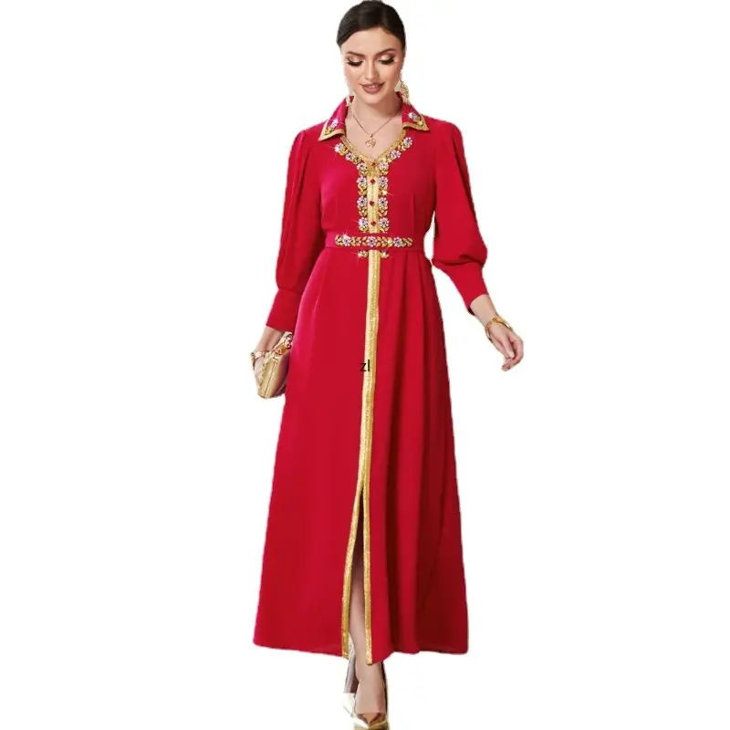 Ramadan Eid Party Dress Women 2023 Abaya Lapel Moroccan Dresses Kaftan Dubai Luxurious Beads Long Sleeve Islam Turkey Abayas
Ramadan Eid Party Dress Women 2023 Abaya Lapel Moroccan Dresses Kaftan Dubai Luxurious Beads Long Sleeve Islam Turkey Abayas