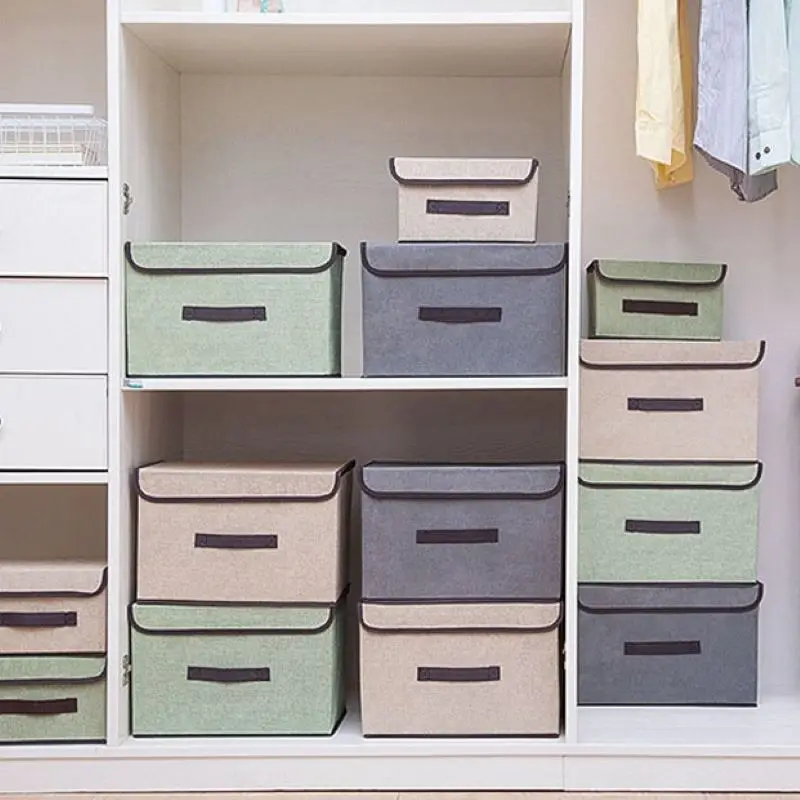Non-woven Storage Box Foldable With Cap 2 Size Clothes Socks Toy Snacks Sundries Organizer Set Fabric Boxes Cosmetics Household
Non-woven Storage Box Foldable With Cap 2 Size Clothes Socks Toy Snacks Sundries Organizer Set Fabric Boxes Cosmetics Household