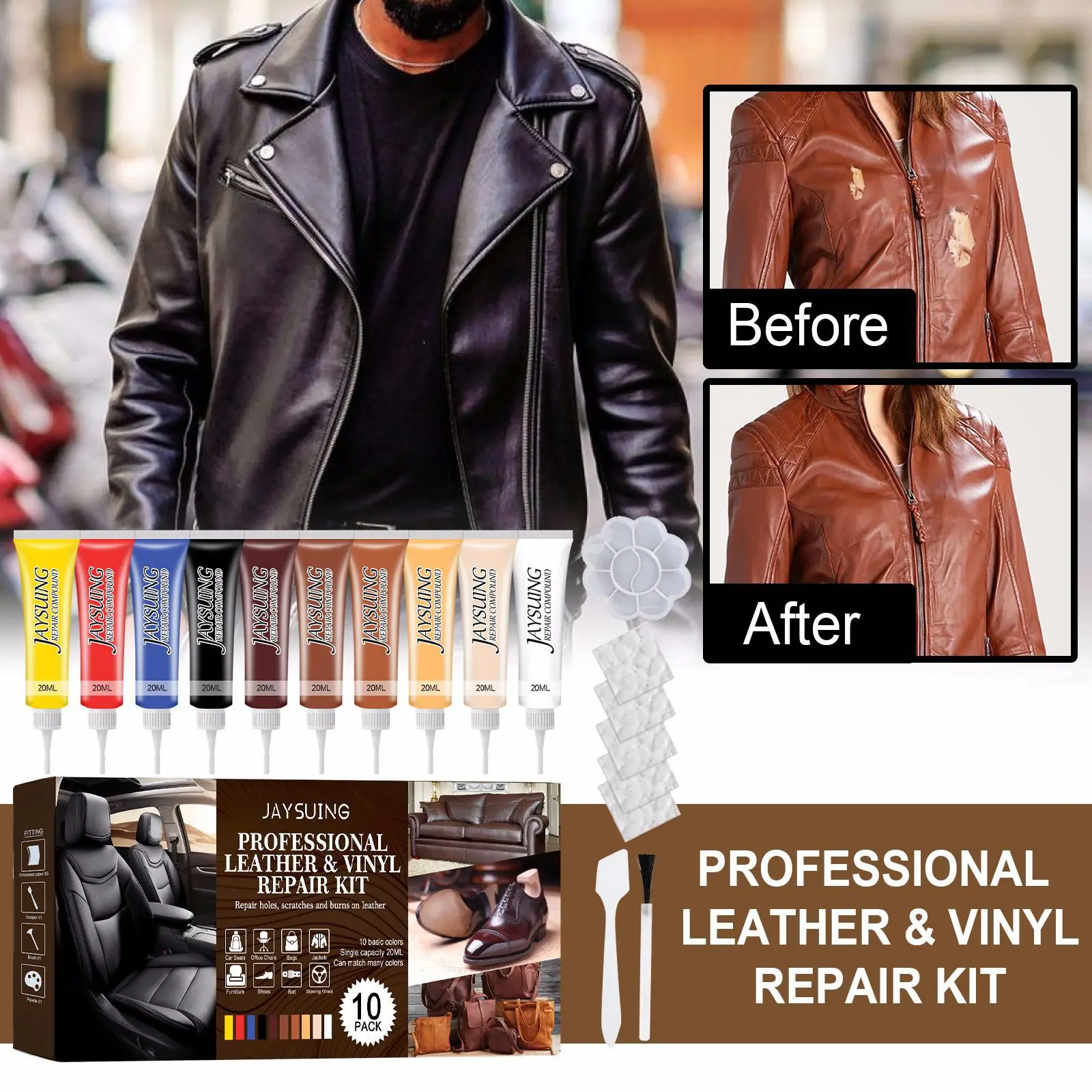 1PC Leather Repair Gel Black White Auto Complementary Color Paste Car Seat Sofa Holes Shoes Cleaner Skin Scratch Repair Paint
1PC Leather Repair Gel Black White Auto Complementary Color Paste Car Seat Sofa Holes Shoes Cleaner Skin Scratch Repair Paint
