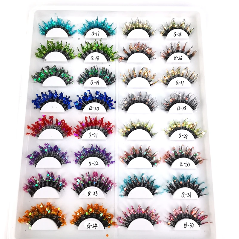 luminous Shining Colored Eyelashes Gold Pink Green Glitter Colorful False Eye Lashes Dramatic Halloween Party Rainbow Cilias
luminous Shining Colored Eyelashes Gold Pink Green Glitter Colorful False Eye Lashes Dramatic Halloween Party Rainbow Cilias
