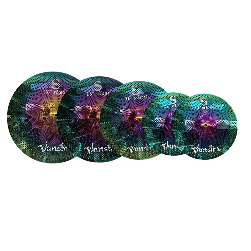Vansir Colorful Mute Cymbal Set 14''HH+16'' Crash+18'' Crash+20'' Ride+cymbal bag Low Noise Cymbal Set
Vansir Colorful Mute Cymbal Set 14''HH+16'' Crash+18'' Crash+20'' Ride+cymbal bag Low Noise Cymbal Set