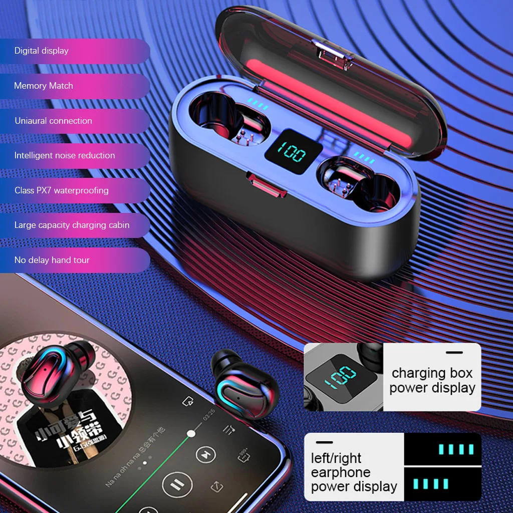 Charging Wireless Binaural Wireless BT5.0 Stereo Case Earbuds Earbuds Headphones Bluetooth Headset E919-50
Charging Wireless Binaural Wireless BT5.0 Stereo Case Earbuds Earbuds Headphones Bluetooth Headset E919-50