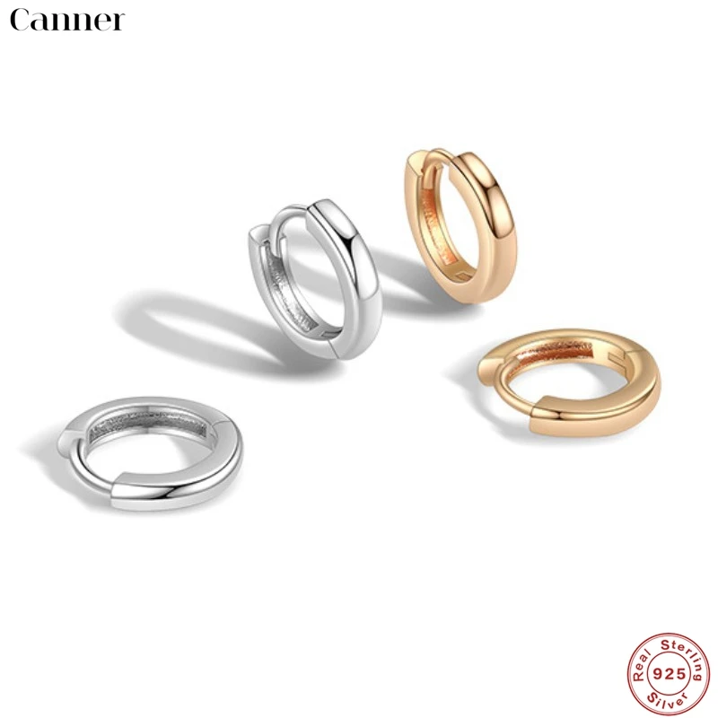 CANNER Real 925 Sterling Silver Minimalist Bohemian Round Ear Buckle for Women Punk Unisex Rock Hoop Earring Jewelry Accessories
CANNER Real 925 Sterling Silver Minimalist Bohemian Round Ear Buckle for Women Punk Unisex Rock Hoop Earring Jewelry Accessories
