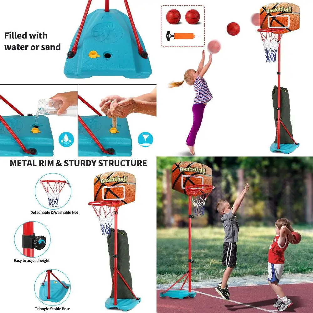 & Teens Gorgeous Kids' Adjustable Height 2.7 to 6.3FT Outdoor/Indoor Basketball Hoop Set with 3 Balls, Perfect Fun for Kids & Te
& Teens Gorgeous Kids' Adjustable Height 2.7 to 6.3FT Outdoor/Indoor Basketball Hoop Set with 3 Balls, Perfect Fun for Kids & Te