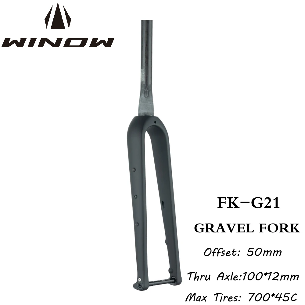 Winowsports Carbon Gravel Fork 700*45C Thru Axle 100*12MM Offset 50MM Bicycle Forks Taper Straight Tube Gravel Carbon Front Fork
Winowsports Carbon Gravel Fork 700*45C Thru Axle 100*12MM Offset 50MM Bicycle Forks Taper Straight Tube Gravel Carbon Front Fork