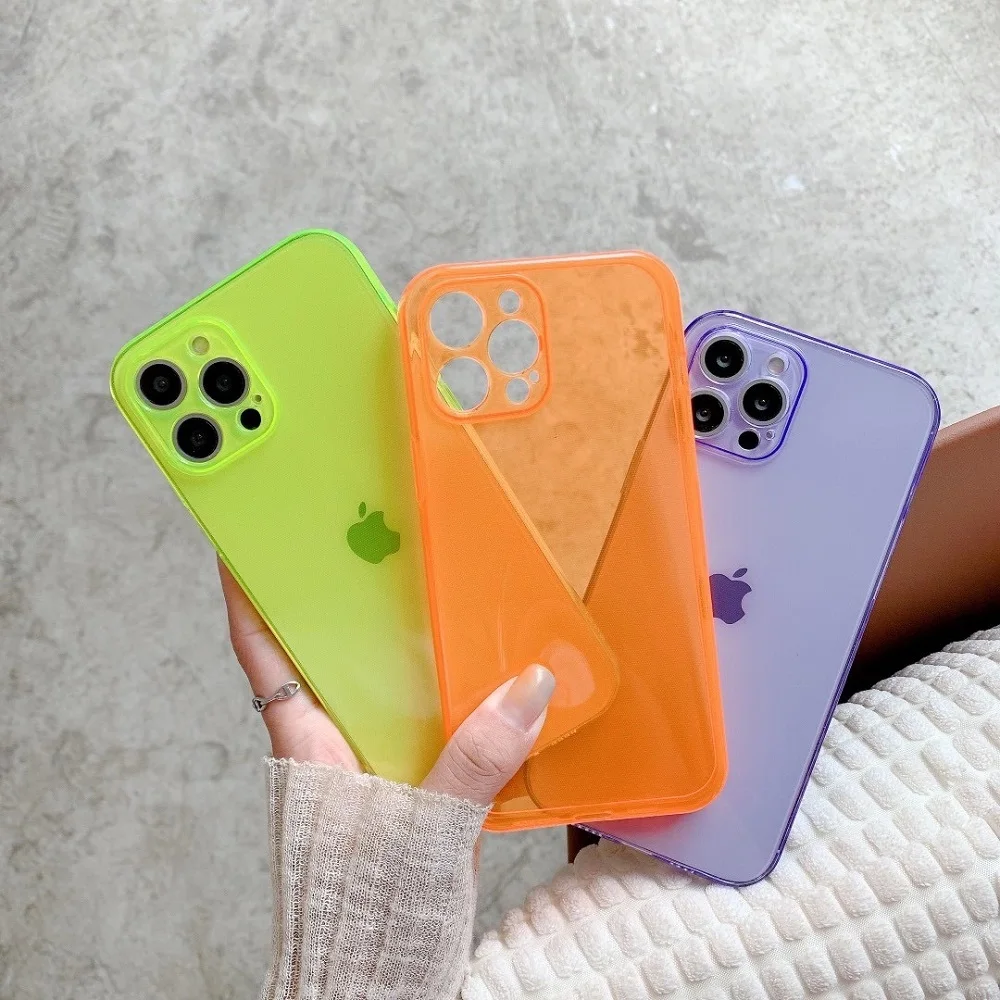 Colorful Fluorescent Clear Anti-fall Phone Case For iPhone 12 11 Pro Max XR XS Max 7 8 6 Plus X Camera Protective Soft TPU Cover
Colorful Fluorescent Clear Anti-fall Phone Case For iPhone 12 11 Pro Max XR XS Max 7 8 6 Plus X Camera Protective Soft TPU Cover