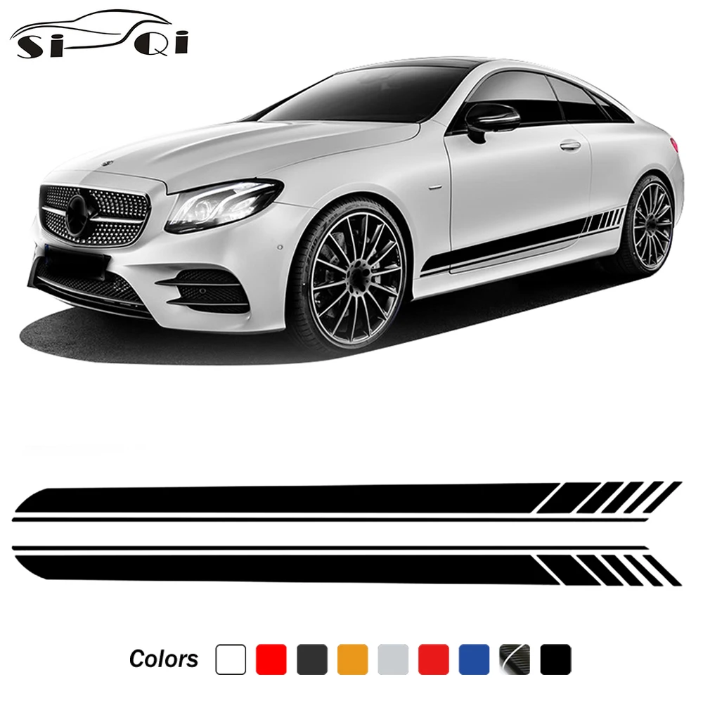 

Edition AMG Sport Side Stripe Skirt Sticker Decal For Mercedes Benz E Class W213 S213 E43 E53 E63 AMG A238 C238 E300 Accessories