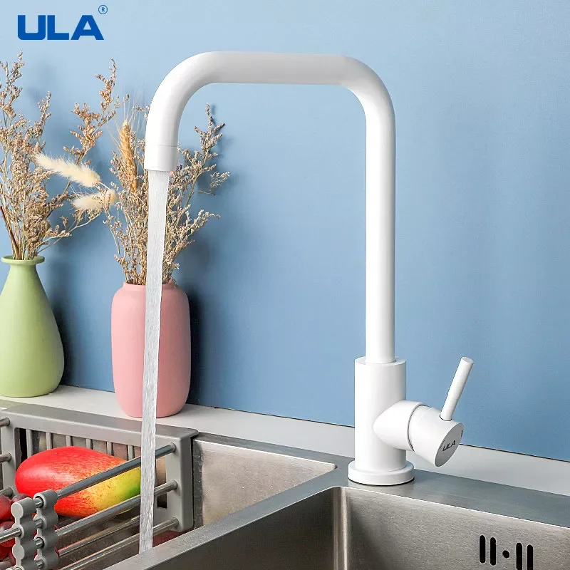 NEW IN Simple White Kitchen Faucets Stainless Steel 360 Rotate Kitchen Faucet Deck Mount Cold Hot Water Sink Mixer Taps Torneira
NEW IN Simple White Kitchen Faucets Stainless Steel 360 Rotate Kitchen Faucet Deck Mount Cold Hot Water Sink Mixer Taps Torneira