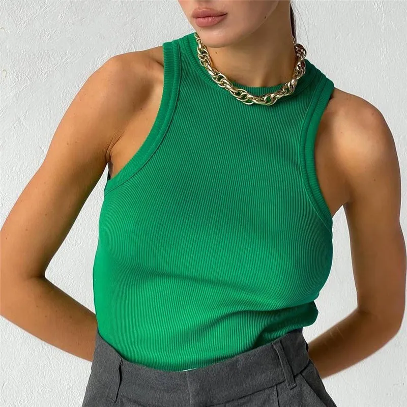 Women's Round Neck Knitted Top Black and White Solid Color Basic Off-the-shoulder Leisure Sports Vest T Shirt for Women
Women's Round Neck Knitted Top Black and White Solid Color Basic Off-the-shoulder Leisure Sports Vest T Shirt for Women