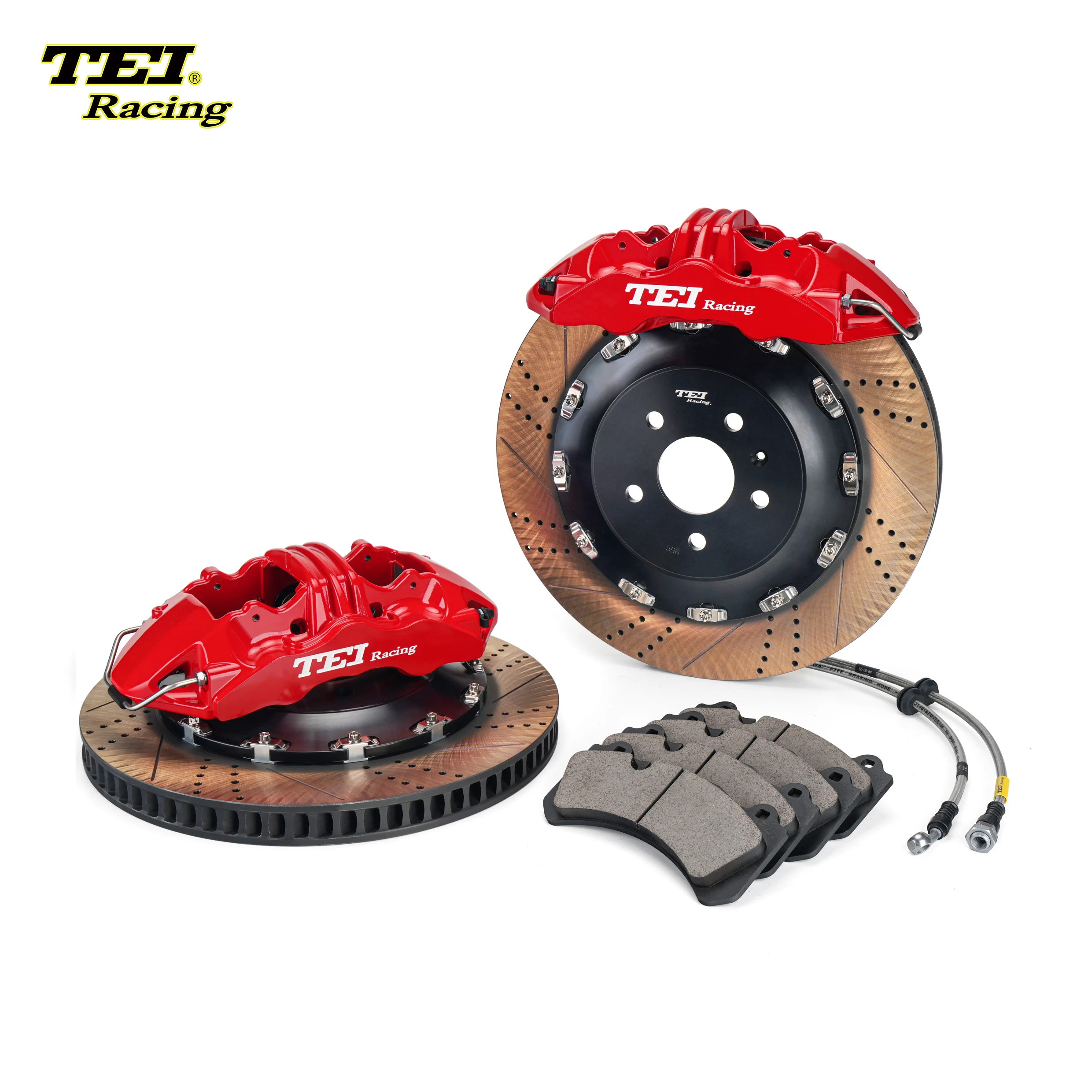 TEIRACING FRONT S60-Plus 6 PISTON 4D CNC CALIPER WITH 378/405/420/440 MM Rotor For 19 inch or Plus rim car
TEIRACING FRONT S60-Plus 6 PISTON 4D CNC CALIPER WITH 378/405/420/440 MM Rotor For 19 inch or Plus rim car
