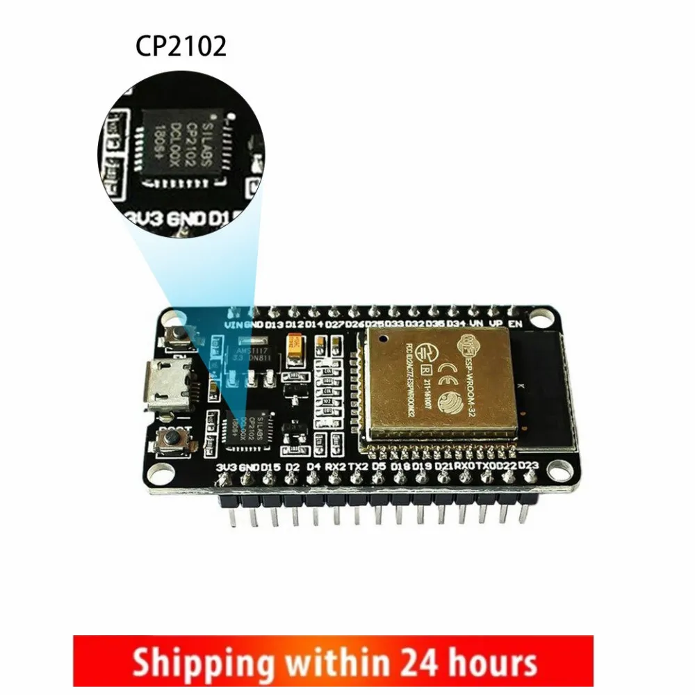 ESP32 ESP-32 ESP32S ESP-32S CP2102 Беспроводная плата разработки WiFi Bluetooth Micro USB двухъядерный модуль усилителя мощности
ESP32 ESP-32 ESP32S ESP-32S CP2102 Беспроводная плата разработки WiFi Bluetooth Micro USB двухъядерный модуль усилителя мощности