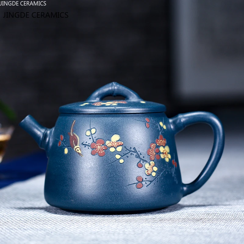 1pc Handmade Raw Ore Azure Mud Teaware Chinese Yixing Famous Tea Pot Purple Clay Teapot Home Filter Kettle Tea Ceremony 230ml
1pc Handmade Raw Ore Azure Mud Teaware Chinese Yixing Famous Tea Pot Purple Clay Teapot Home Filter Kettle Tea Ceremony 230ml