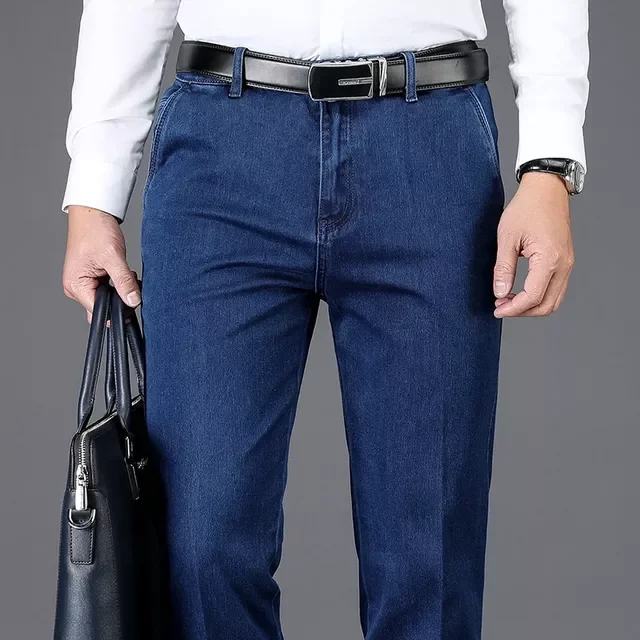 NEW IN Autumn Winter Men High Waist Dark Gray Jeans Classic Style Business Casual Elastic Straight Denim Pants Male Brand Trouse
NEW IN Autumn Winter Men High Waist Dark Gray Jeans Classic Style Business Casual Elastic Straight Denim Pants Male Brand Trouse