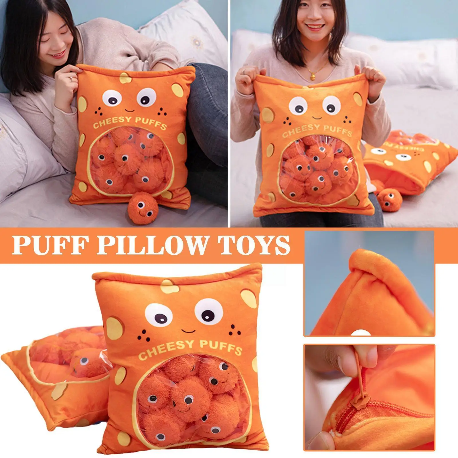 9/6 Pcs A Bag Of Cheesy Puffs Toy Stuffed Soft Snack Pillow Plush Puff Toy Kids Toys Birthday Christmas Gift For Child S3g3 
9/6 Pcs A Bag Of Cheesy Puffs Toy Stuffed Soft Snack Pillow Plush Puff Toy Kids Toys Birthday Christmas Gift For Child S3g3