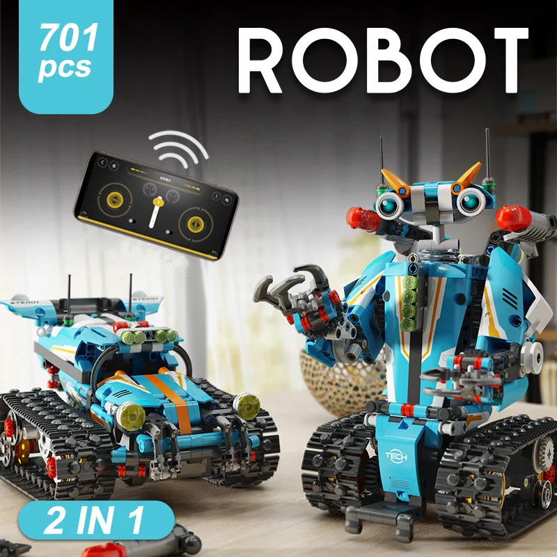 Building Blocks Technical RC Robot Racing Car Model 2 in 1 Creative APP Programming Remote Control Bricks Toys For Children Gift
Building Blocks Technical RC Robot Racing Car Model 2 in 1 Creative APP Programming Remote Control Bricks Toys For Children Gift