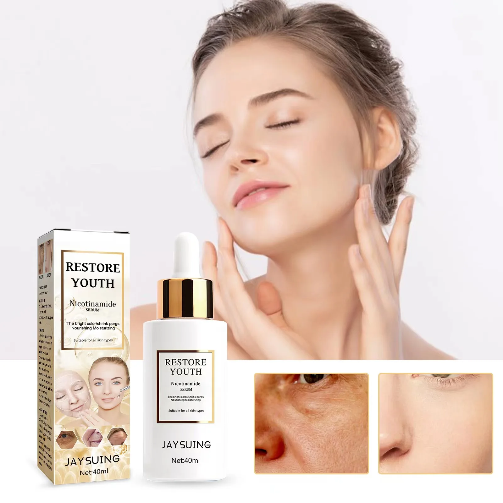 Face Serum Replenishment Moisturize Shrink Pore Brighten Skin Care Firming Facial Essence Deep Moisturizing Korean Niacinamide
Face Serum Replenishment Moisturize Shrink Pore Brighten Skin Care Firming Facial Essence Deep Moisturizing Korean Niacinamide