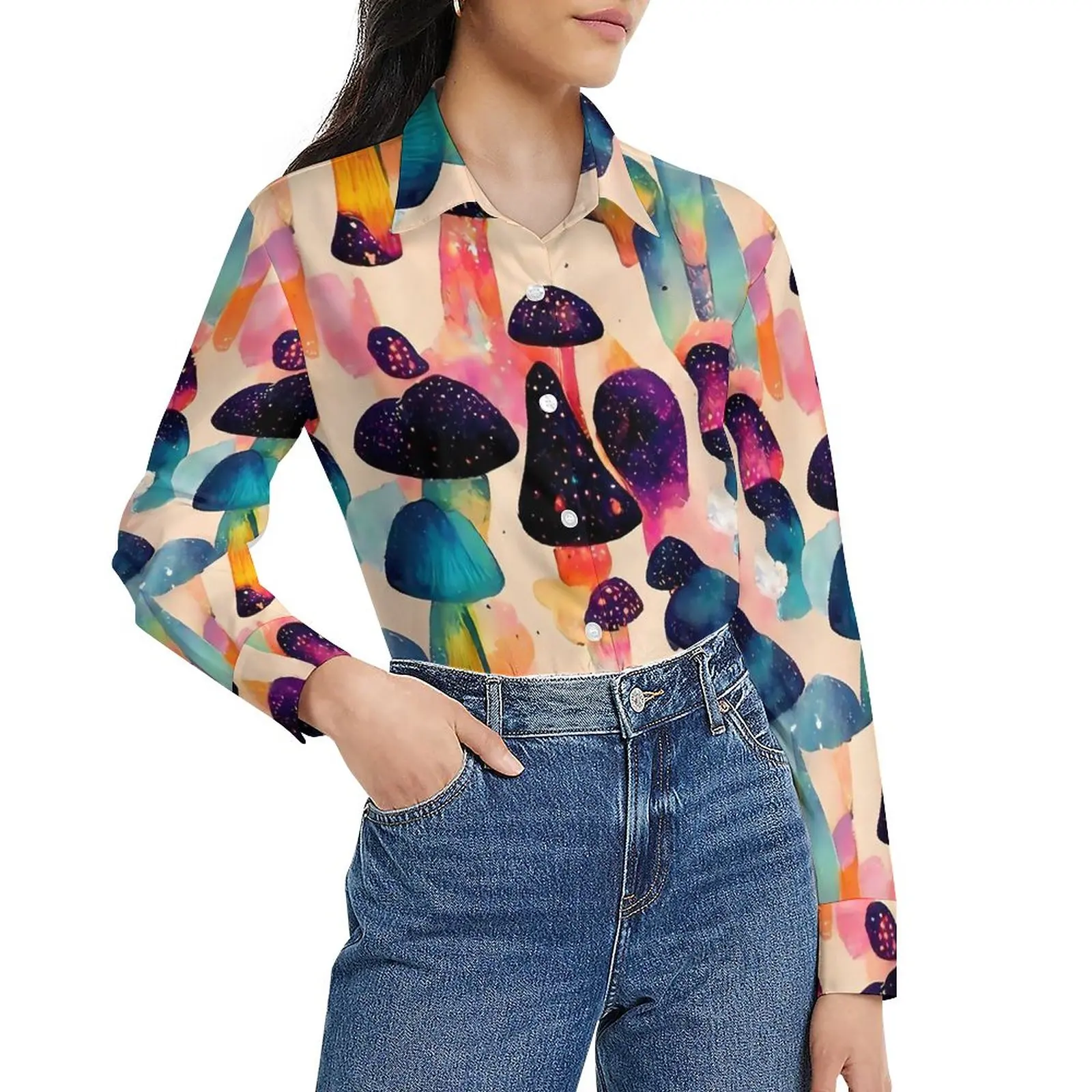 Magic Mushrooms Blouse Red And Green Vintage Custom Blouses Female Long-Sleeve Classic Shirt Autumn Oversized Tops
Magic Mushrooms Blouse Red And Green Vintage Custom Blouses Female Long-Sleeve Classic Shirt Autumn Oversized Tops