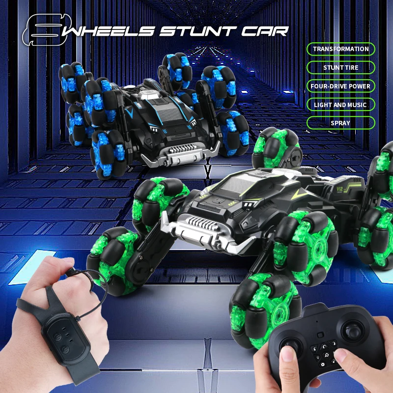 Radio Controlled Sports Car Eight-Wheeled Stunt Vehicle Transformable Off-Road Vehicle Spray Function Rc Car Gesture Sensing Car
Radio Controlled Sports Car Eight-Wheeled Stunt Vehicle Transformable Off-Road Vehicle Spray Function Rc Car Gesture Sensing Car