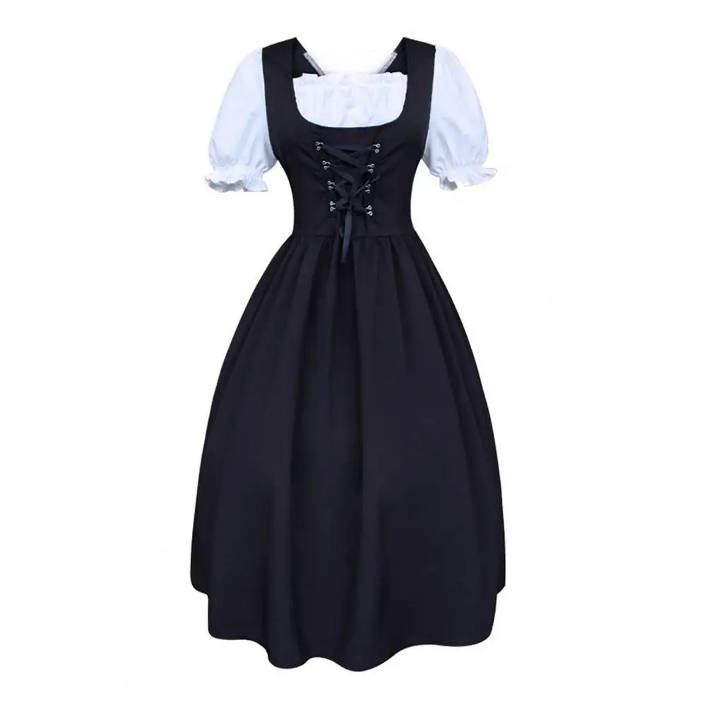 Платье горничной со шнуровкой и бантом женское платье в средневековом стиле с квадратным воротником и рукавами-фонариками
Платье горничной со шнуровкой и бантом женское платье в средневековом стиле с квадратным воротником и рукавами-фонариками