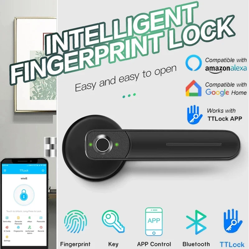 TT LOCK mobile phone bluetooth remote control fingerprint key handle lock core indoor office home smart door lock
TT LOCK mobile phone bluetooth remote control fingerprint key handle lock core indoor office home smart door lock