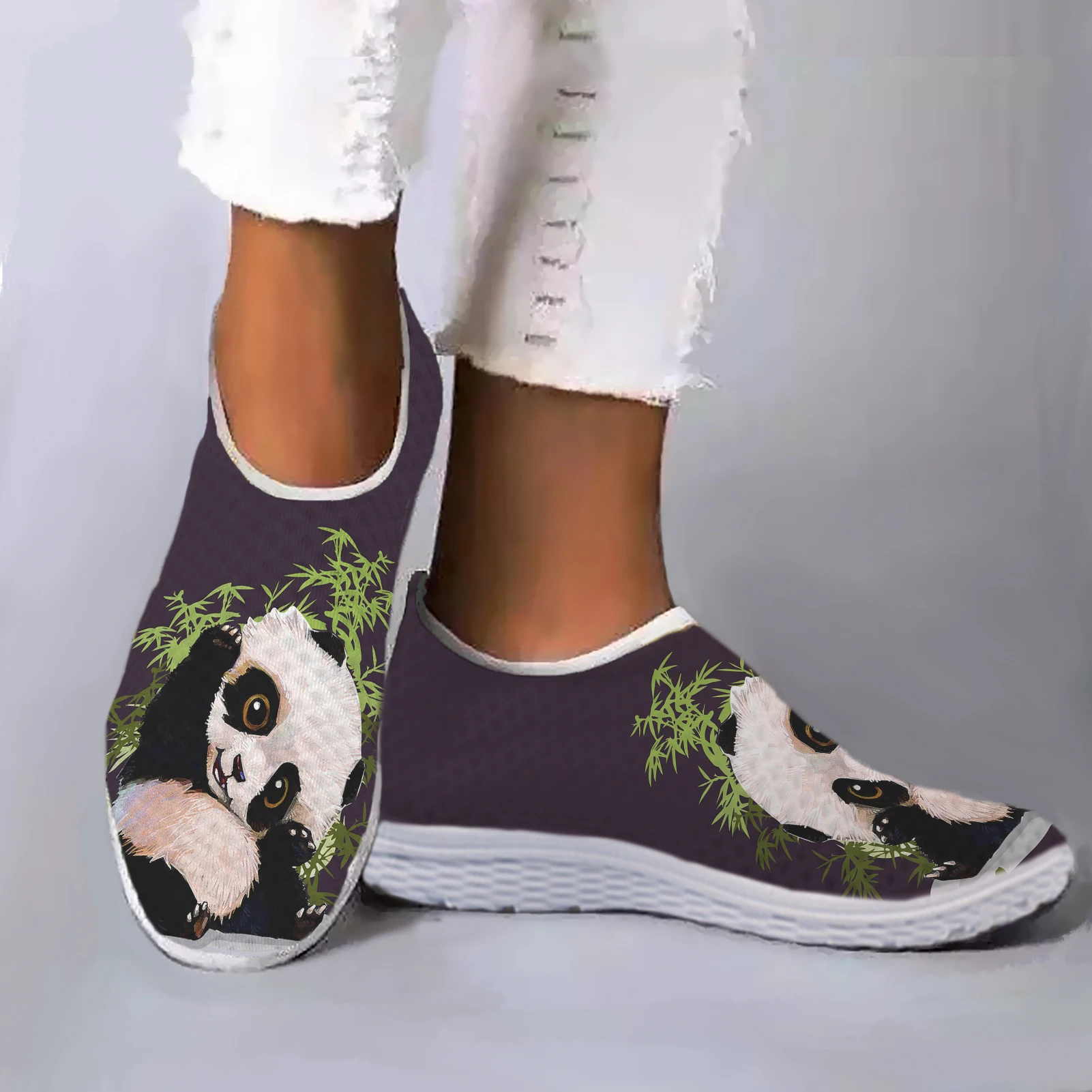 INSTANTARTS Cute Chinese Panda Pattern Bamboo Print Design Lightweight And Breathable Slip On Shoes Comfort Mesh Sneakers
INSTANTARTS Cute Chinese Panda Pattern Bamboo Print Design Lightweight And Breathable Slip On Shoes Comfort Mesh Sneakers