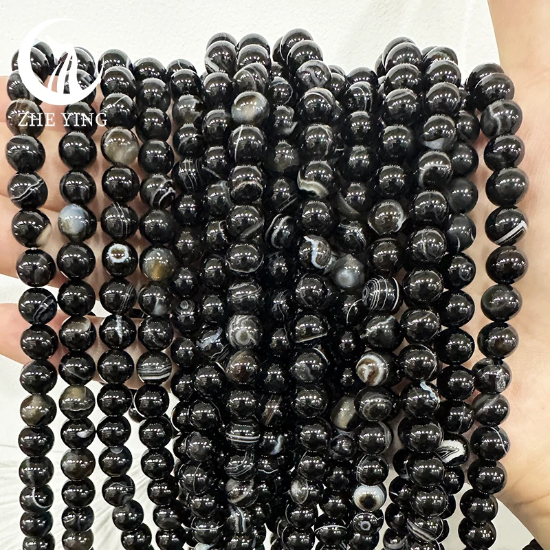 2023 Natural Black Stripe Agates Stone Beads Smooth Round Loose Spacer Beads For Jewelry Making DIY Bracelets 15''
2023 Natural Black Stripe Agates Stone Beads Smooth Round Loose Spacer Beads For Jewelry Making DIY Bracelets 15''