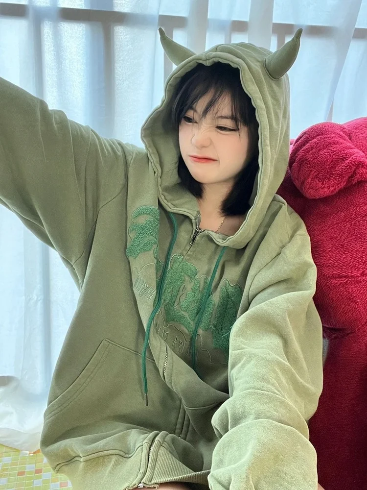 Harajuku Hoodies Women Autumn Long Sleeve Loose Cute Little Devil Horns Aesthetic Grunge Sweatshirts Hoodie
Harajuku Hoodies Women Autumn Long Sleeve Loose Cute Little Devil Horns Aesthetic Grunge Sweatshirts Hoodie