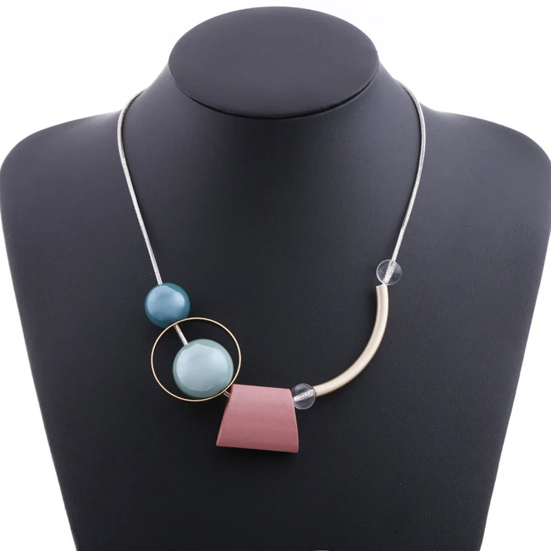 Multi Color Acrylic Beads Statement Necklaces Pendants Geometric Wood Beaded Clavicle Necklace for Women Classic Collar Jewelry
Multi Color Acrylic Beads Statement Necklaces Pendants Geometric Wood Beaded Clavicle Necklace for Women Classic Collar Jewelry