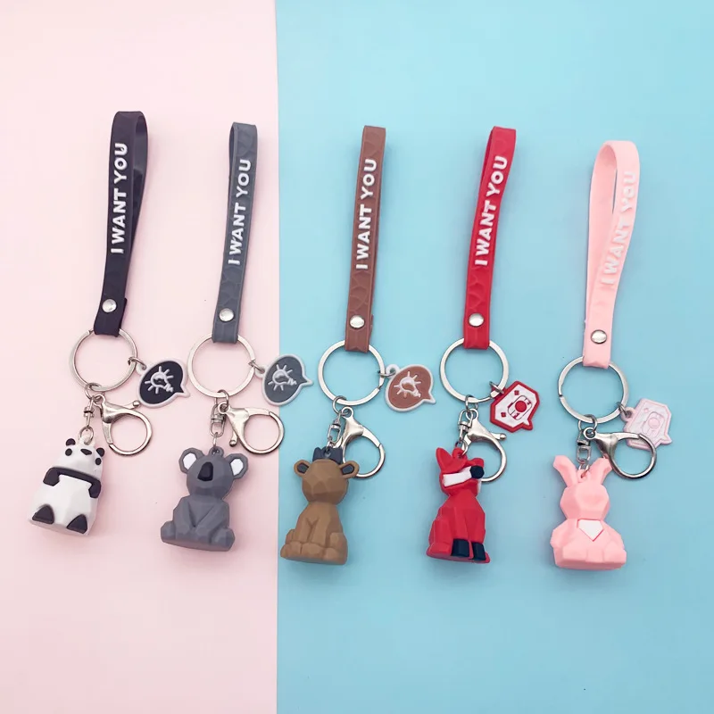 Cartoon Geometric Faceted Animal Keychain Creative Cartoon Cute Keychain Like Glue Animal Jewelry Key Ring Bag Pendant Jewelry
Cartoon Geometric Faceted Animal Keychain Creative Cartoon Cute Keychain Like Glue Animal Jewelry Key Ring Bag Pendant Jewelry
