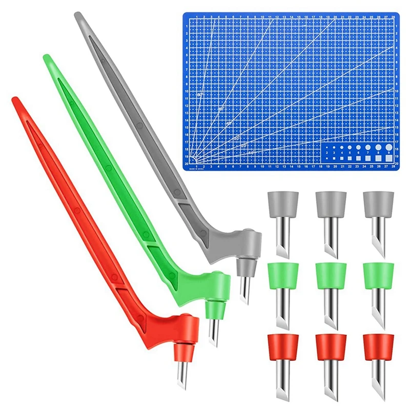 360 Rotating Craft Cutting Tools Set, With 360-Degree Rotating Replacement Blade And Cutting Mat For DIY Craft
360 Rotating Craft Cutting Tools Set, With 360-Degree Rotating Replacement Blade And Cutting Mat For DIY Craft