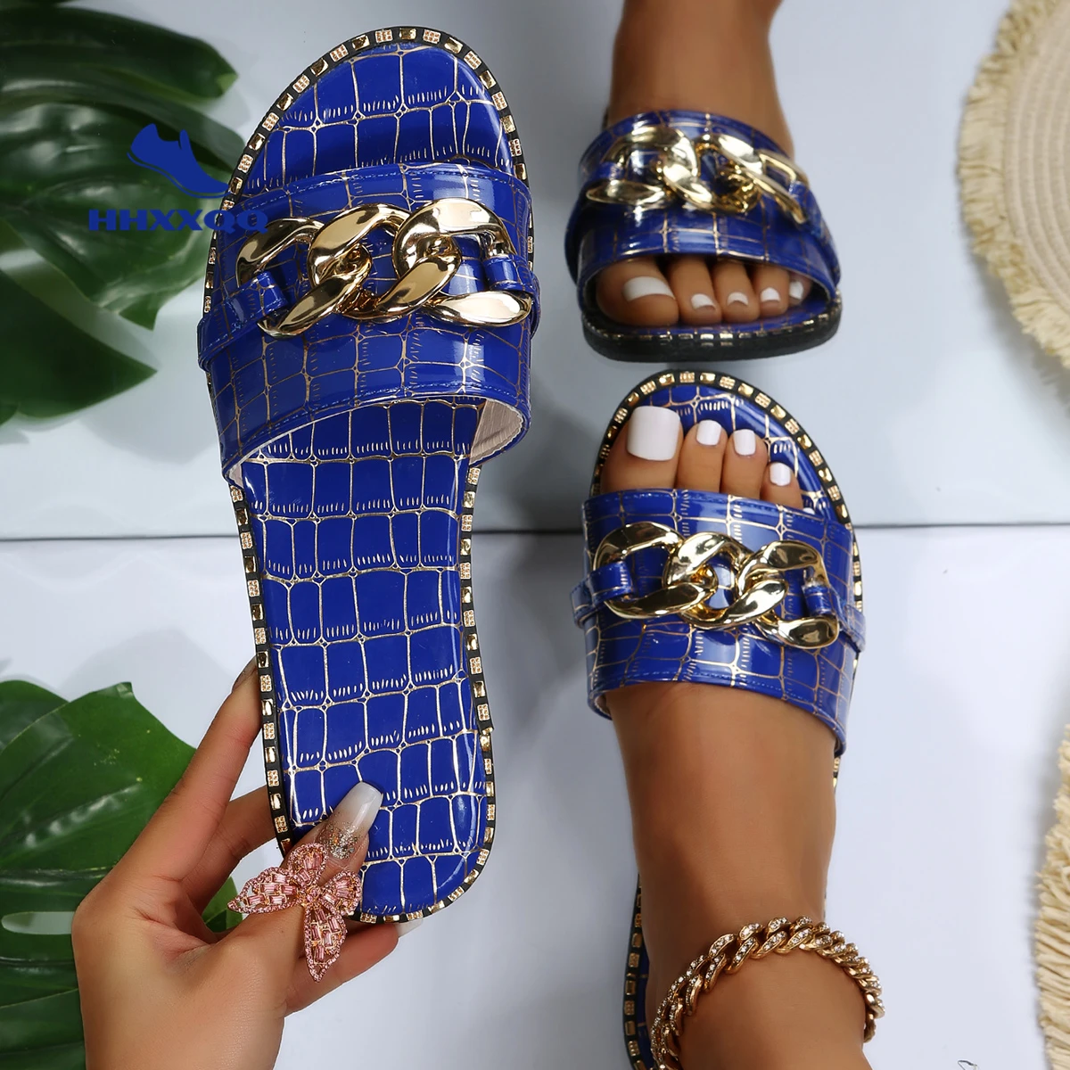New Women's Sandal Summer 2022 Fashion Blue Slipper Comfortable Outdoor Beach Slide Ladies Casual Women's Slipper Flip Flops
New Women's Sandal Summer 2022 Fashion Blue Slipper Comfortable Outdoor Beach Slide Ladies Casual Women's Slipper Flip Flops