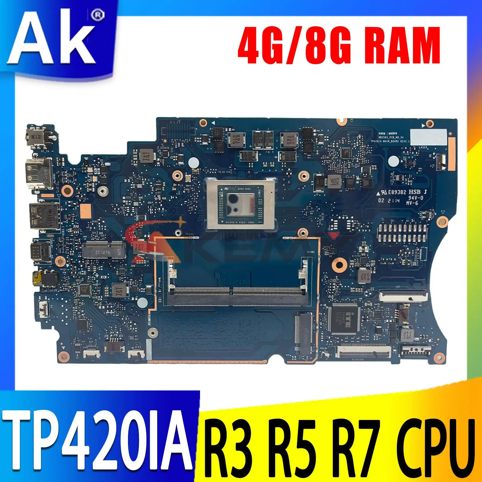 TP420IA ноутбук, планшетофон, TP420I, материнская плата, Материнская плата ASUS R7-4700U CPU 4G / 8G-RAM GM 100% тест
TP420IA ноутбук, планшетофон, TP420I, материнская плата, Материнская плата ASUS R7-4700U CPU 4G / 8G-RAM GM 100% тест