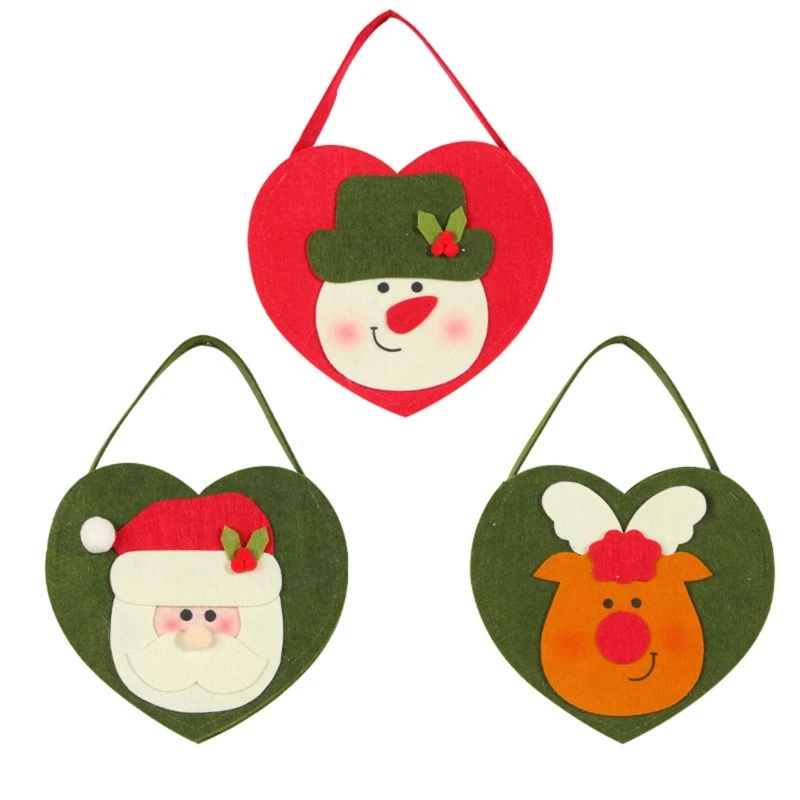 

Рождественские Сумки для конфет нетканые подарочные сумки из мультфильма Санта-Клаус Снеговик Лось