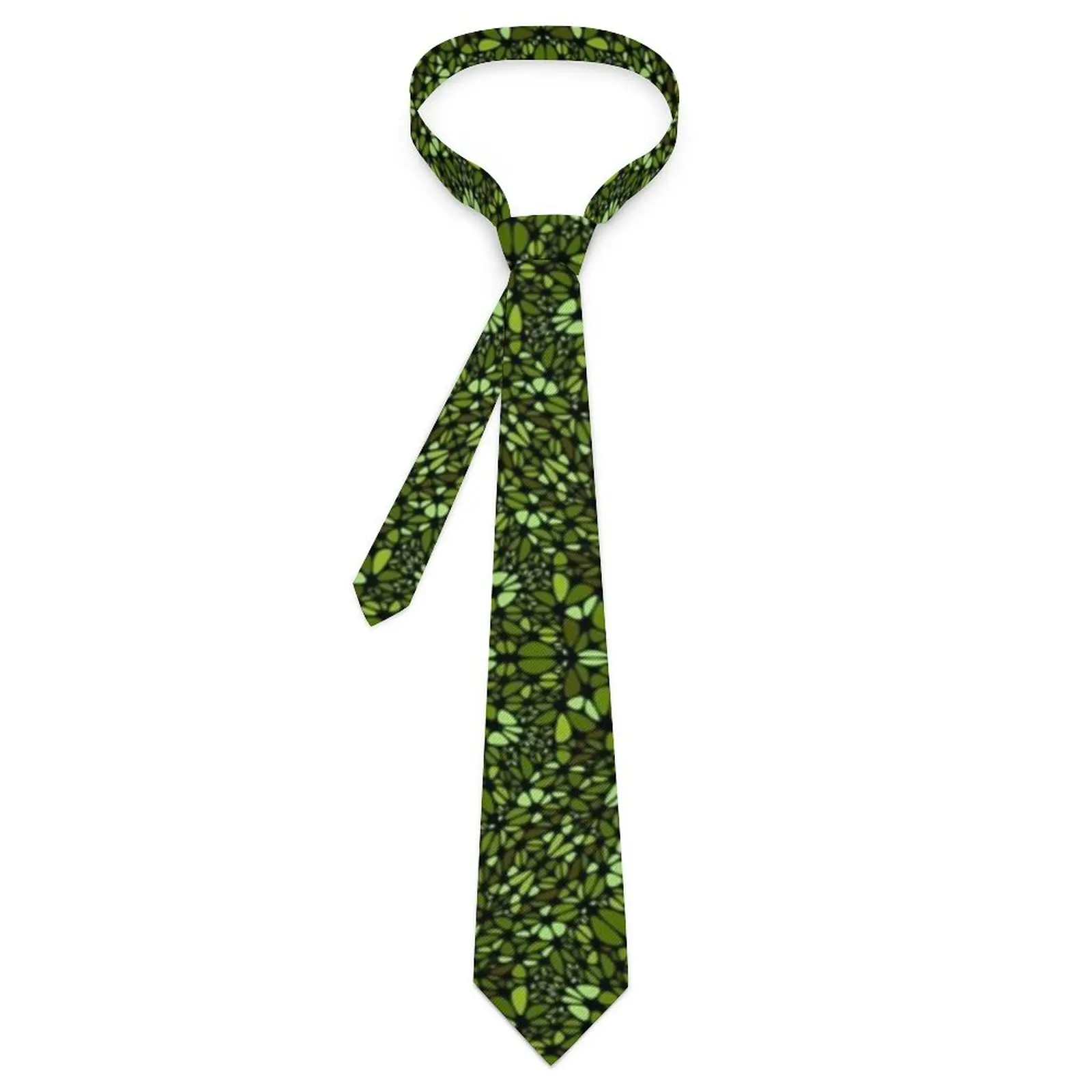 

Галстук с абстрактной мандалой, зеленый геометрический принт, крутые модные шейные Галстуки для взрослых, повседневная одежда, галстук для воротника, дизайнерский галстук