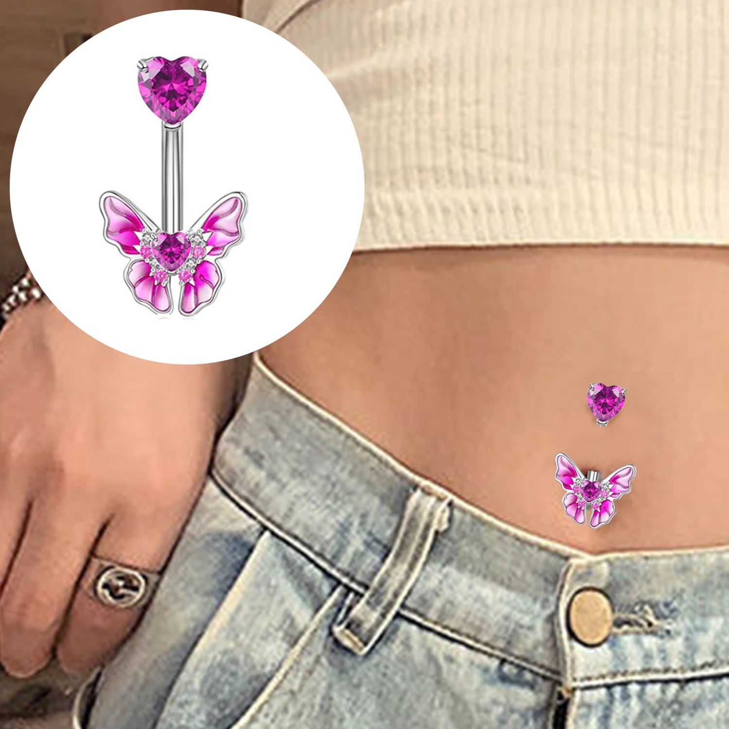 1PC Trendy Colorful Butterfly Pendant Belly Button Rings Sexy Body Piercings Navel Gothic Jewelry Wedding Jewelry
1PC Trendy Colorful Butterfly Pendant Belly Button Rings Sexy Body Piercings Navel Gothic Jewelry Wedding Jewelry