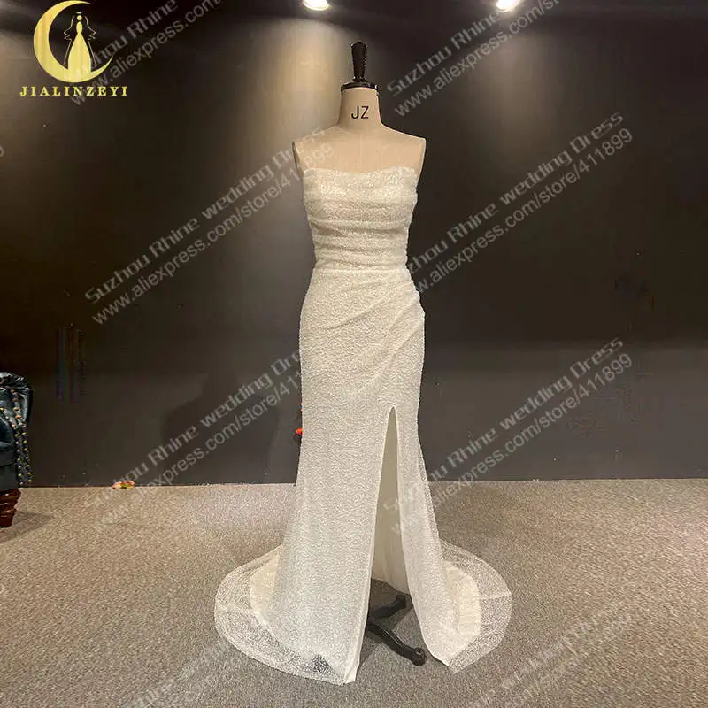 3031 Real Strapless Beaded Mermaid Wedding dress vestidos de novia свадебное платье Long Train wedding dress
3031 Real Strapless Beaded Mermaid Wedding dress vestidos de novia свадебное платье Long Train wedding dress