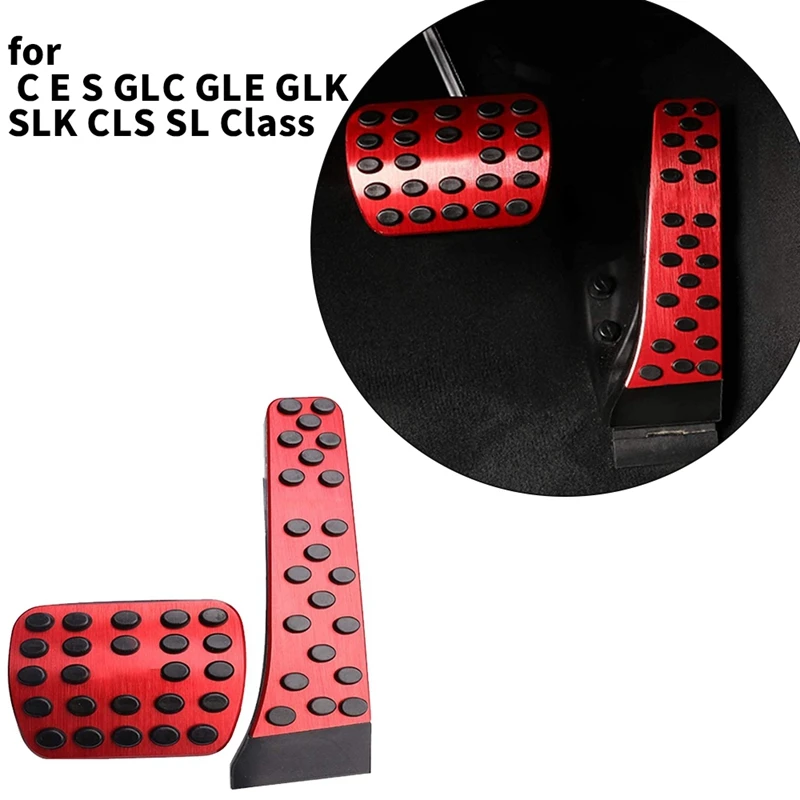 Pedal Covers for Mercedes-Benz C E S GLC GLE GLK SLK CLS SL Class Car Gas Brake Pedal Pad No Drill with Rubbers Aluminum
Pedal Covers for Mercedes-Benz C E S GLC GLE GLK SLK CLS SL Class Car Gas Brake Pedal Pad No Drill with Rubbers Aluminum