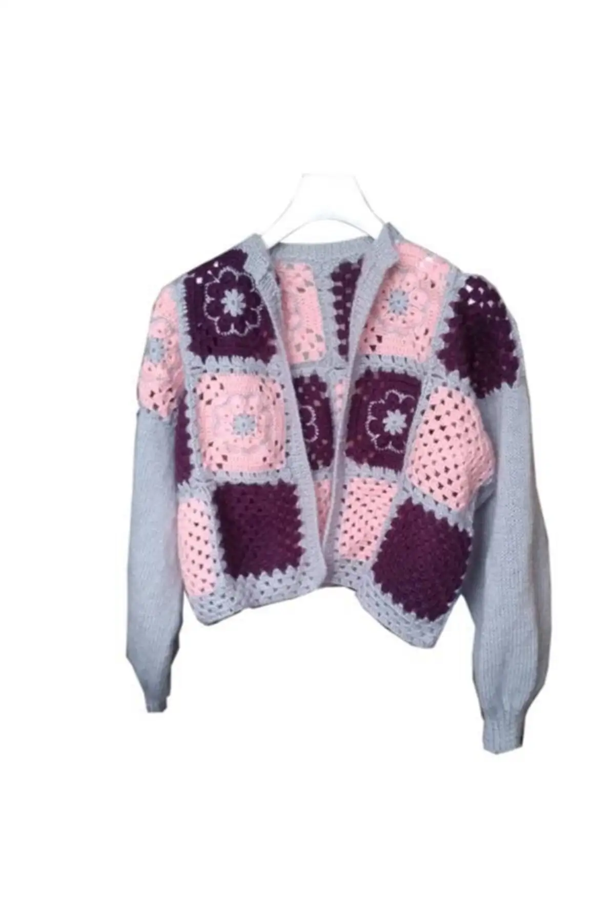 Women's Cardigan Hand Knitted Short Crop No Buttons Gray Purple Puppy Casual Knitted Quality Fashion Sweaters Loose Jumper
Women's Cardigan Hand Knitted Short Crop No Buttons Gray Purple Puppy Casual Knitted Quality Fashion Sweaters Loose Jumper