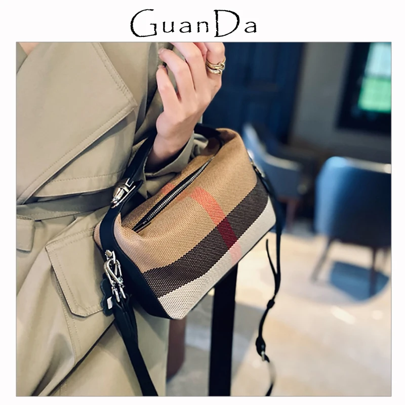 Luxury Stripes Canvas Leather Women Handbags Female Hobo Clutch Purse Shoulder Bag Top Handle Plaid Canvas Ladies Messenger Bag
Luxury Stripes Canvas Leather Women Handbags Female Hobo Clutch Purse Shoulder Bag Top Handle Plaid Canvas Ladies Messenger Bag