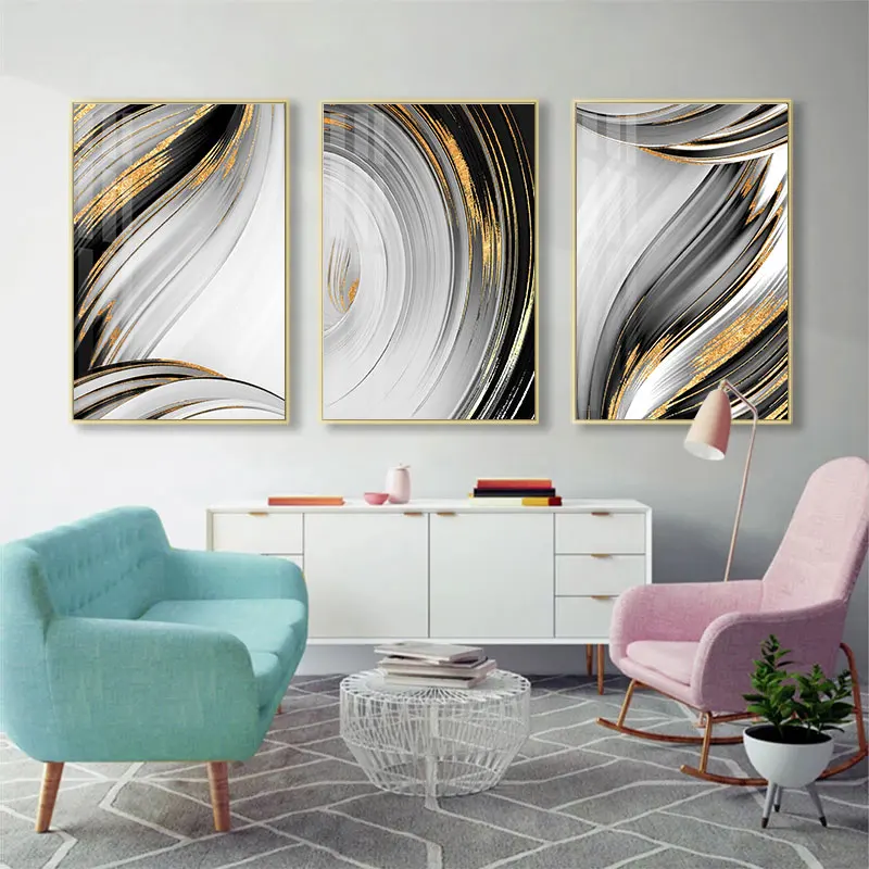 No Framed Abstract Black and Gold Line Canvas Painting Prints Modern Wall Decorative Posters for Living Room Bedroom Home Decor
No Framed Abstract Black and Gold Line Canvas Painting Prints Modern Wall Decorative Posters for Living Room Bedroom Home Decor