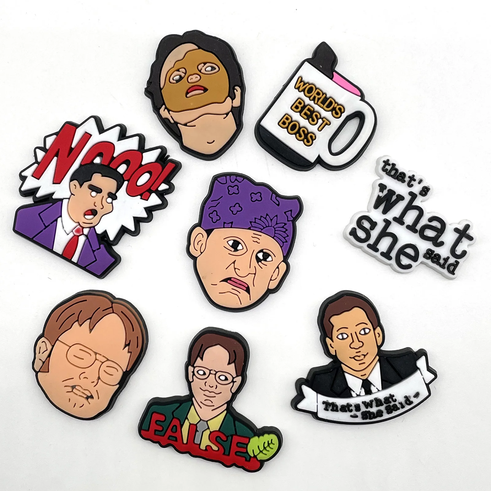 16 Styles Cartoon Office Shoe Charms PVC Cute Shoes Clogs Accessorie Decoration Croc Buckle jibz Kids Gifts
16 Styles Cartoon Office Shoe Charms PVC Cute Shoes Clogs Accessorie Decoration Croc Buckle jibz Kids Gifts