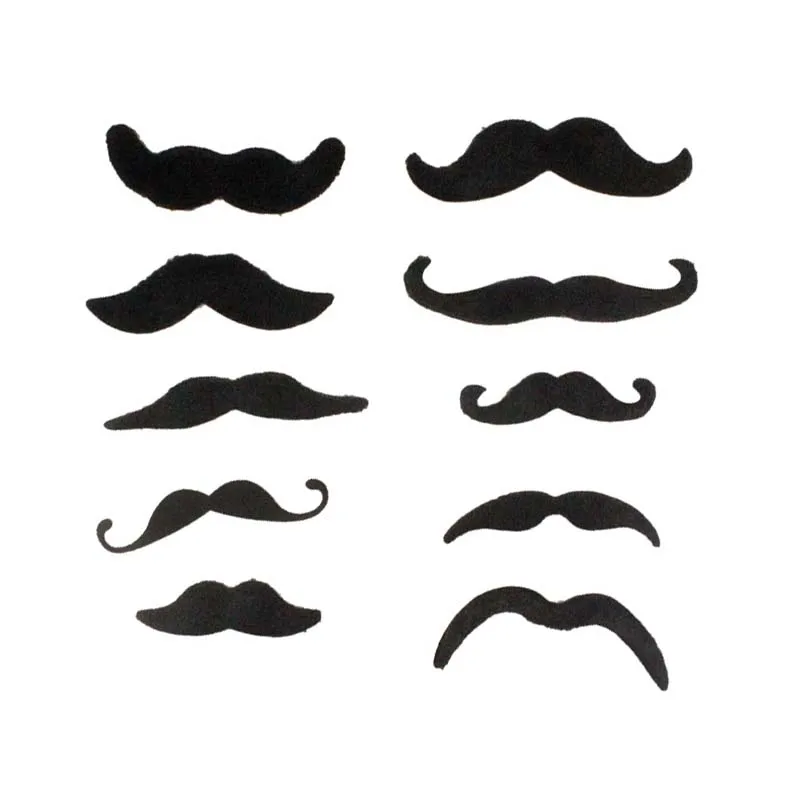 

12Pcs Funny Costume Pirate Party Mustache Cosplay Self Adhesive Fake Beard For Kids Adult Halloween Props Disguise Decoration