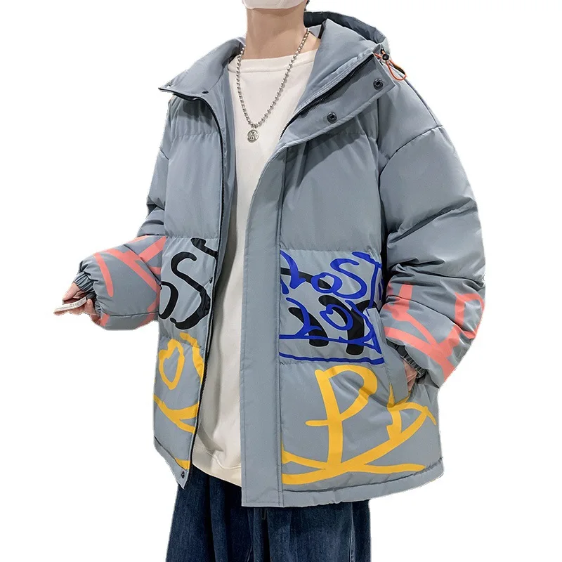 Thicken Street Tide Graffiti Letters Men's Cotton Jacket Stand Collar Cotton Jacket Loose Casual Jacket
Thicken Street Tide Graffiti Letters Men's Cotton Jacket Stand Collar Cotton Jacket Loose Casual Jacket
