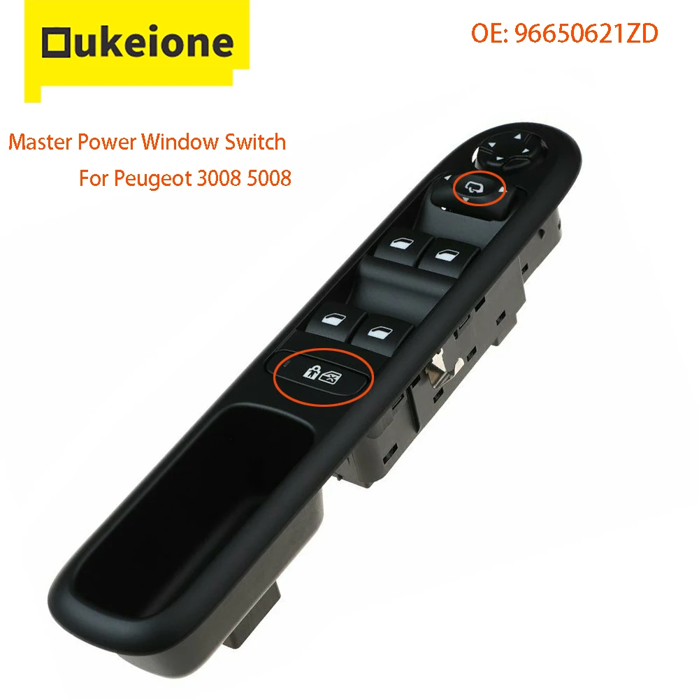 Master Window Switch for Peugeot 3008 5008 Hatchback Wagon Window Lifter Switch With Floding Child Button 96650620ZD 96650621ZD
Master Window Switch for Peugeot 3008 5008 Hatchback Wagon Window Lifter Switch With Floding Child Button 96650620ZD 96650621ZD