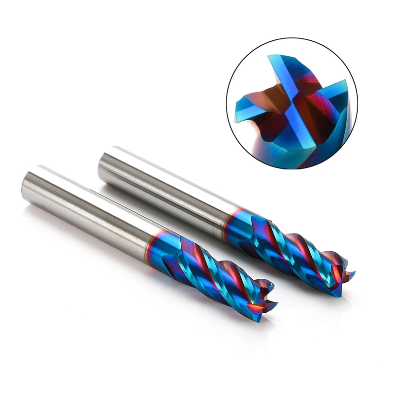 Tungsten Steel Milling Cutter 4-edge 65 Degree Nano Blue Coating High Hardness End Milling Cutter CNC Cutter Cemented Carbide
Tungsten Steel Milling Cutter 4-edge 65 Degree Nano Blue Coating High Hardness End Milling Cutter CNC Cutter Cemented Carbide