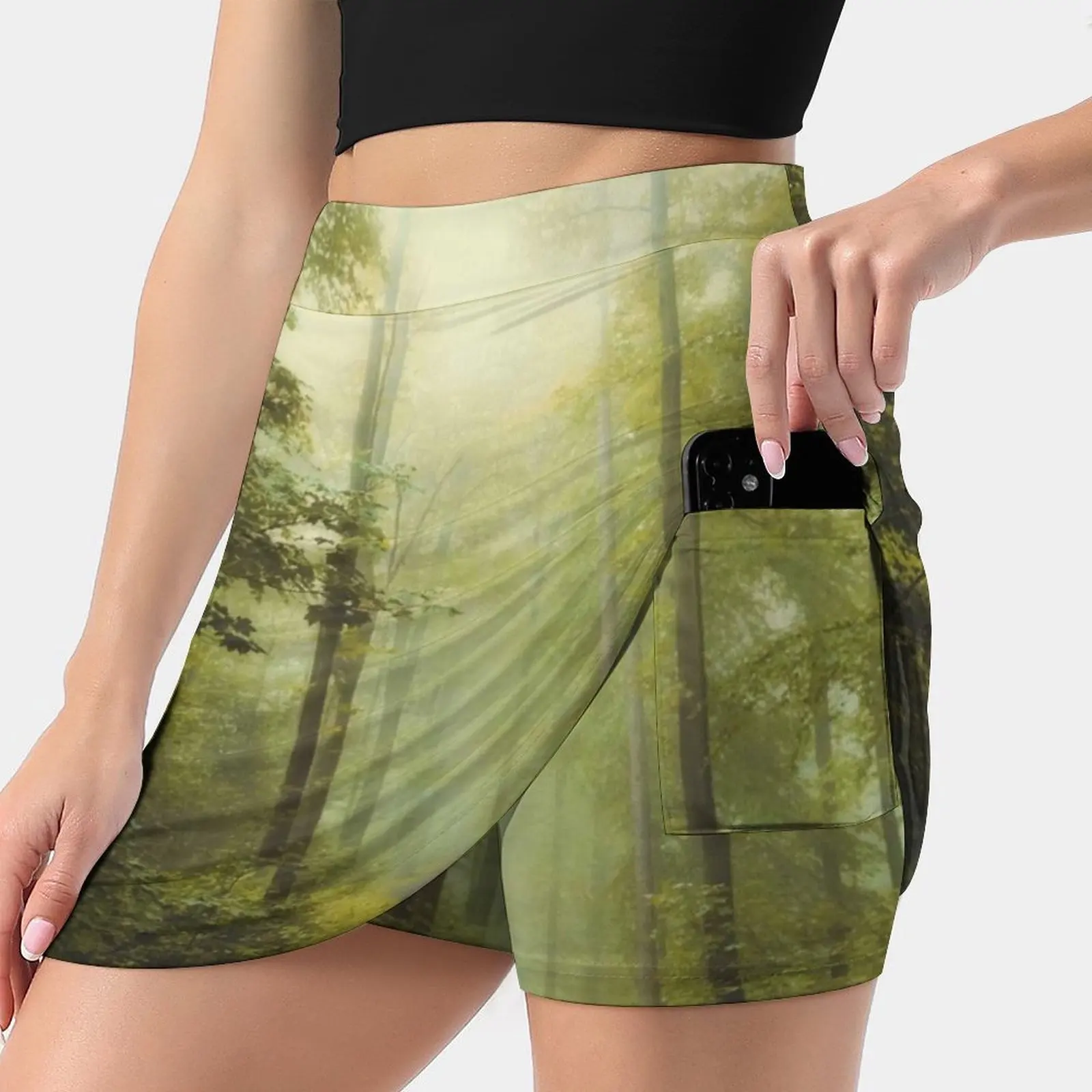 

Long Forest Walk Women's skirt Aesthetic skirts New Fashion Short Skirts Mystical Trees Adventure Nature Foggy Forest Hiking