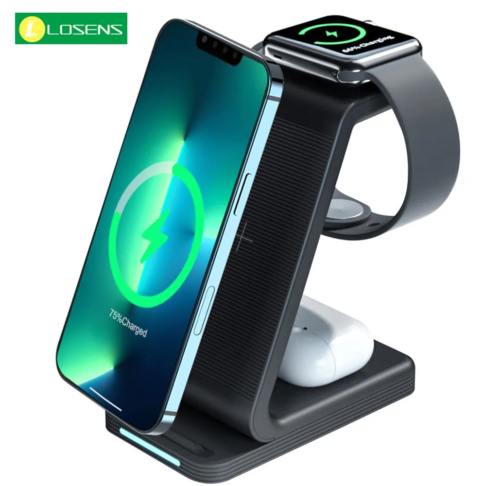 3 in 1 Wireless Charger Stand For iPhone 13 12 11 Pro Max XS XR iWatch 7 6 SE Airpods Pro 15W Qi Fast Charging Dock Station
3 in 1 Wireless Charger Stand For iPhone 13 12 11 Pro Max XS XR iWatch 7 6 SE Airpods Pro 15W Qi Fast Charging Dock Station